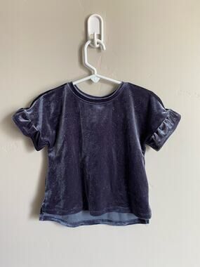 Old Navy Sparkly Blue Velvet 18-24m Girls Top